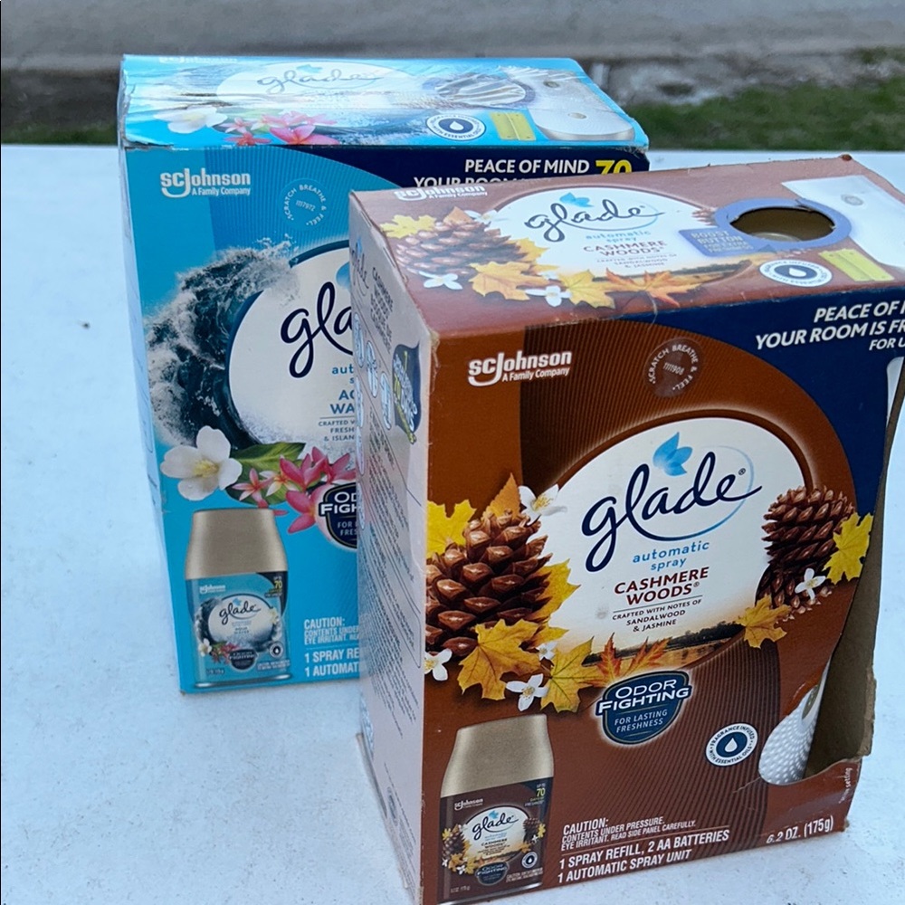 Glade Automatic Spray Refills - Cashmere Woods & Aqua Waves